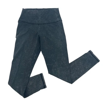 Leggings para mujer Aerie talla pequeña negros lavado mineral lavado ácido ligeros Foto 1 de 4