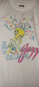 T-shirt uomo vintage New Orleans Jazz & Heritage Festival anni '80 L SCREEN STARS  - Foto 1 di 5