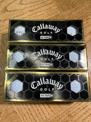 CALLAWAY HX TOUR 56 GOLF BALLS Three Packs 9 Total New - Image 1 of 4