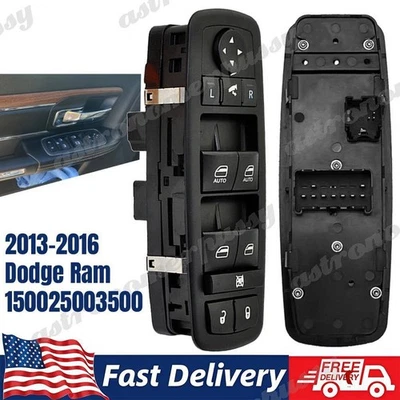 Front Driver Power Window Switch Master For 2013-2016 Dodge Ram 1500 2500 3500 Foto 1 de 4