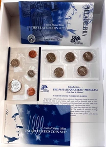 1999 United States Mint Uncirculated Coin Set -  PHILADELPHIA with OGP & COA - Picture 1 of 4