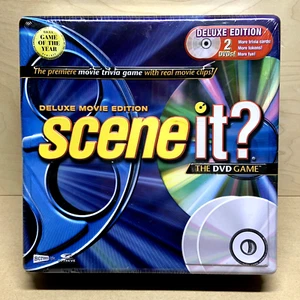 Scene It? Deluxe Movie Edition DVD Game – New & Sealed – Tin Box Wrap Ripped - Picture 1 of 14
