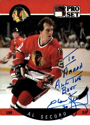 Al Secord - Signed 1990-91 Pro Set Card #60 - Image 1 of 2