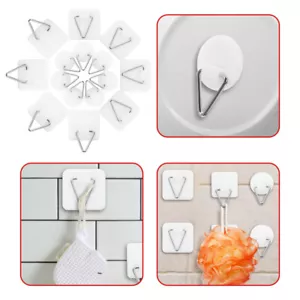 45pcs Traceless Adhesive Wall Hooks Picture Hangers Plate Hanger Hanging Hooks - Picture 1 of 12