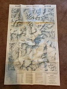 Mount Everest Map Poster - National Geographic - Picture 1 of 2