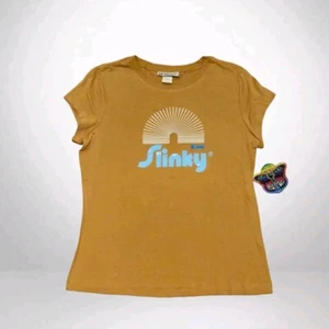 VTG Y2K Self Esteem Khaki/blue Slinky Brand Shirt Juniors Sz XL NWT - Picture 1 of 6