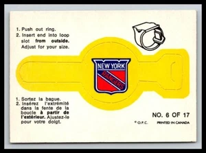 1973-74  OPC O PEE CHEE  RINGS  NEW YORK RANGERS    23196 - Afbeelding 1 van 2