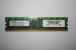 EBE51RD8ABFA-4A-E Elpida 512MB PC2-3200 DDR2-400 MHz ECC Registered CL3 240-Pin - Photo 1/1