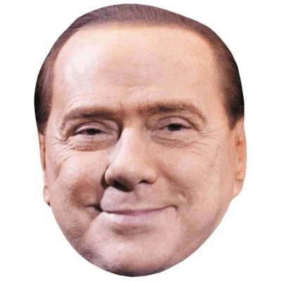 CELEBRITY CUTOUTS Silvio Berlusconi (Smile) Maschere di persone famose