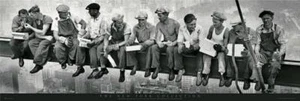 New York : Men on Girder - Vista / Door Poster 158cm x 53cm new and sealed - Picture 1 of 1