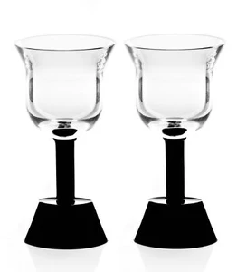 Ettore Sottsass - Orfeo Calice Vino Nero Wine Goblet (Black) (Twin Pack) 15cl - Bild 1 von 1