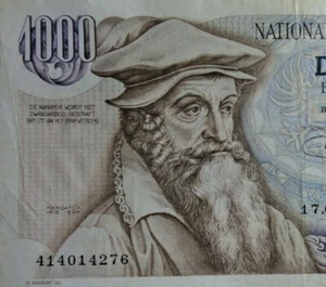 Belgie /Belgien Banknote 1000 Frank 1975 - Gerhard Mercator - vz = II erhalten - Bild 1 von 3