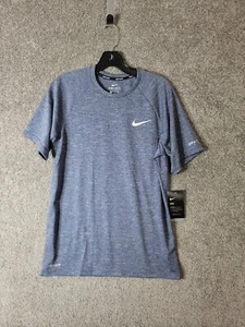 Nike Swim Dri-Fit Mini Swoosh T-Shirt Größe Herren Small blau meliert NESSA589-440 - Bild 1 von 9
