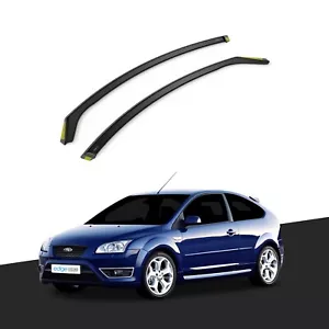 Ford Focus MK2/ST RS 2004-2011 3 Door Hatchback Wind Deflectors 2pc Tinted - Picture 1 of 10