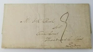 1832 Hand Written Cursive Debt Relief Letter Threadneedle Street London England - Picture 1 of 9