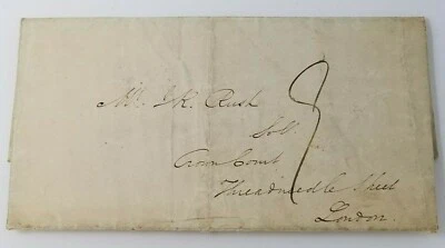 1832 Hand Written Cursive Debt Relief Letter Threadneedle Street London England - Image 1 of 4