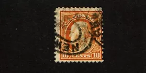 1912 14 U.S.Reg Issue 10c Org Yel Franklin p.12 S.L.Wkm Sc#416 Used - Picture 1 of 1