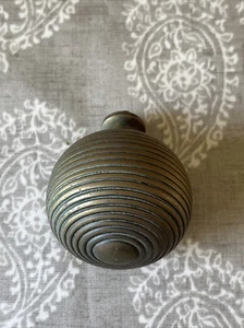 Antique Brass Beehive Centre Door Pull. 70mm Diameter. Without Rose. - Picture 1 of 3