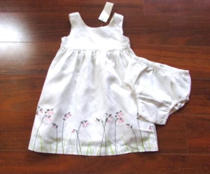 OLD NAVY by Gap ~ NWT 18-24 M ~ LINEN BOHO Embroidered VINTAGE Y2K Dress Set c23 - Picture 1 of 7