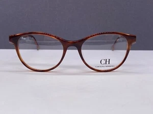 Carolina Herrera Eyeglasses Frames Woman Round Oval Brown Havana VHE 777 - Picture 1 of 15