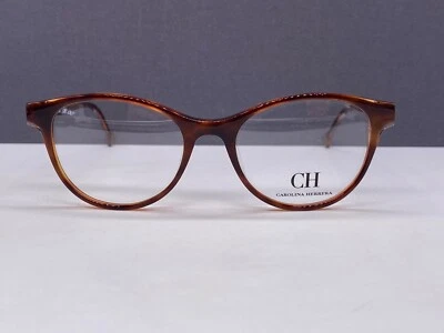 Женские круглые овальные коричневые оправы для очков Carolina Herrera Havana VHE 777 - Изображение 1 из 4