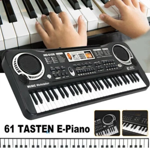 Keyboard Einsteiger 61 Tasten Digitales Piano Klavier Lern mit Mikrofon Kinder - Bild 1 von 15