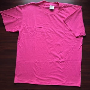 Vintage 90s Blank Oneita T-Shirt Mens Large XL Short Sleeve Single Stitch Pink - Picture 1 of 2