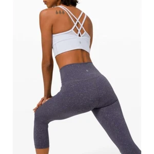 Lululemon Wunder Under HR 21" Crop Leggings, Indigo Spray Cadet, Size 8 - Picture 1 of 13