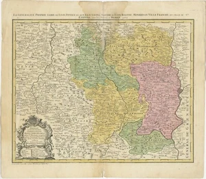 Antique Map of the Beaujolais Region by Homann Heirs (1762) - Picture 1 of 1