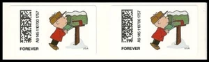 US CVP93 Charlie Brown Christmas Kiosk ATM F horz pair MNH 2015 - Picture 1 of 1