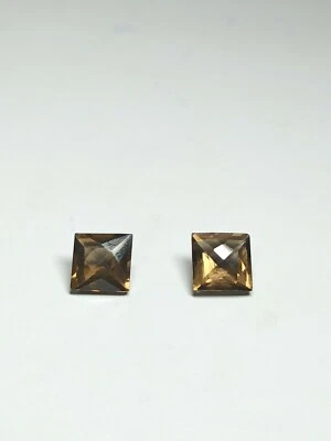 Smoky Quartz Square Cut 3 Piece set 8.65 carats in weight 10×10 mm size - Image 1 of 4