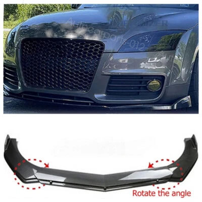 Carbon Style Front Bumper Lip Spoiler Splitter Body Kits For Audi TT RS US Foto 1 de 4
