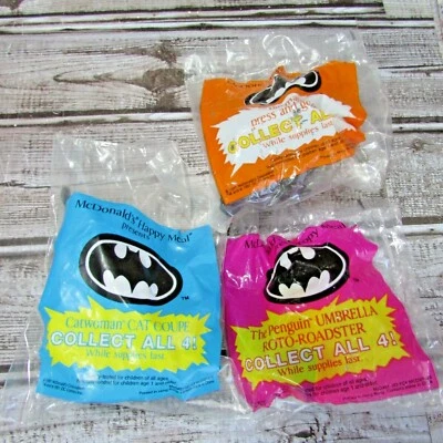 NIP 1991 BATMAN McDonald's Happy Meal Toys- Set of 3 - Image 1 of 2