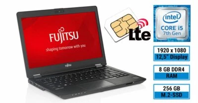 Fujitsu Lifebook U727 12,5" i5-7200U 2x2.5GHz 8GB RAM 512GB SSD Win10 Full HD - Bild 1 von 4