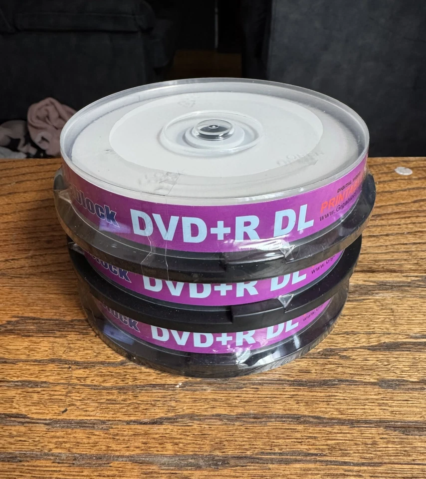 Gigablock 10-Pack Disc Blank Printable Face DVD+R DL Dual Layer 8.5GB 8x - Image 1 of 2