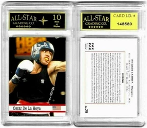 1993 Fax Pax World Of Sport Boxing Oscar De La Hoya Card #29 Graded ASG 10 - Picture 1 of 1