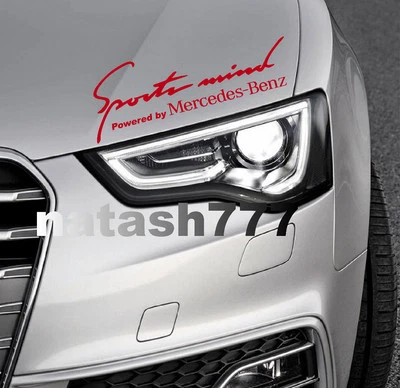 Adesivo emblema logotipo Sports Mind Powered by Mercedes Benz Racing VERMELHO - Imagem 1 de 2