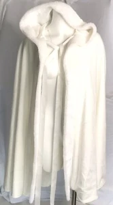 DOLLCAKE in Character Cloak Hooded White Faux Fur Cape Size XL - Picture 1 of 20