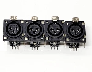 Conectores Switchcraft PQG3FRA112 XLR 3P, QC, RECEPTÁCULO DE PCB (paquete de 4) NUEVOS - Imagen 1 de 4