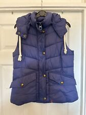 Joules Ladies Gilet Charnwood Navy Blue With Hood Size 12 Preloved Condition