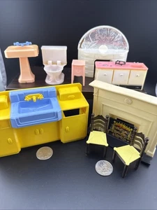 Vintage Miniature Doll House Furniture entire house furnishings Various Sizes - Picture 1 of 24