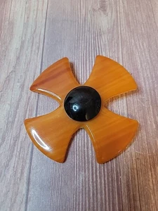 Vintage Costume Jewelry Brooch Pin Mod Lucite Large Light-Weight Maltese Cross - Picture 1 of 5