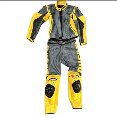 DAINESE DUCATI Yellow Racing Suits Leather Jacket Pants Motorcycle 48 M $1200 - Image 1 of 4