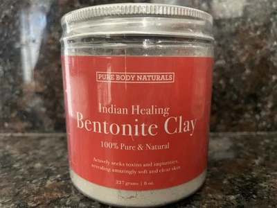 Pure Body Naturals Indian Healing Bentonite Clay 8oz NEW, %100 Pure And Natural - Image 1 of 4