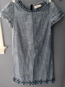 Vineyard Vines Embroidered Denim Dress Girls Size 10 - Picture 1 of 5