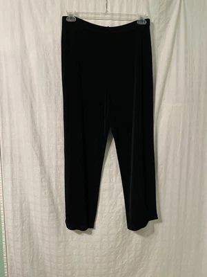 Женские черные эластичные брюки Mirasol с поясом на ощупь велюровые размер средний - Изображение 1 из 4