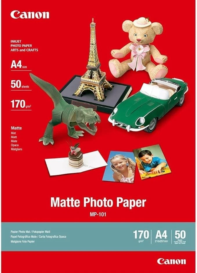 Canon MP-101 Matte Photo Paper A4 - 50 Sheets - 7981A005 - Image 1 of 1