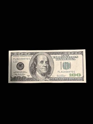Very Lightly Circulated $100 Bill 2003A – Franklin Collectible - Image 1 of 2