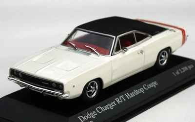 Dodge Charger R/T Hardtop Coupé Anno 1968, Bianco, Minichamps In M. 1:43, Raro!! - Immagine 1 di 4