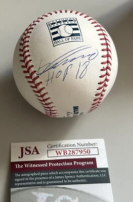 Vladimir Guerrero “HOF 18” Signed Hall Of Fame MLB Baseball! JSA # WB287950 - Image 1 of 2